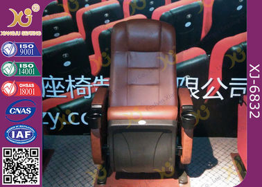 Chine Chaises au plancher de salle de cinéma de cuir de film de jambes en acier avec le support de boissons fournisseur