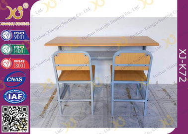 Chine Bureau adapté aux besoins du client et chaise d'étudiant de double de taille réglés pour des enfants d'école avec le contreplaqué + matériel en acier fournisseur