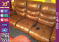 Sofa à haute densité de home cinéma de siège arrière d'éponge, chaise électrique en cuir de Recliner de Brown fournisseur