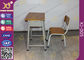 Bureau et chaise de ignifugation d'étudiant de cadre en métal réglés pour l'école primaire fournisseur