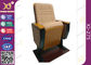 Hautes chaises de retour fixes de théâtre de cinéma de plancher avec la protection en bois, chaises pliées de salle de conférences d'amphithéâtre fournisseur