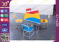 Bureau et chaise épissés par étude de collaboration colorée pour l'étudiant de lycée fournisseur