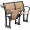 Bureau en bois et chaise de fer de contreplaqué pliable en métal réglés pour la salle de conférences d'école fournisseur
