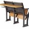 Bureau en bois et chaise de fer de contreplaqué pliable en métal réglés pour la salle de conférences d'école fournisseur