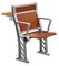 Le bois de cerise a armé la chaise de meubles/étudiant de salle de classe d'université avec le bureau fixe de Tableau fournisseur