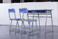 Bureau matériel et chaise d'étudiant en métal doubles réglés pour la salle de classe de collège fournisseur