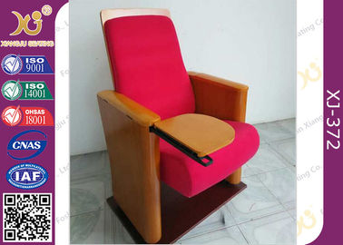 Chine Chaises pliées en bois d'amphithéâtre de meubles rouges avec le bloc - notes OEM/ODM de 32 kilogrammes fournisseur