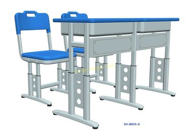 Chine Favorable à l'environnement réglé ergonomique standard de bureau et de chaise d'école de double Seat d'étude fournisseur