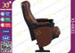 Chaises en cuir au plancher d'allocation des places de théâtre de jambes en acier avec le support de boissons fournisseur