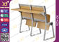 Bureaux d'école attachés par sièges de salle de conférences et meubles se pliants en bois de chaise fournisseur