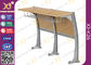 Bureaux d'école attachés par sièges de salle de conférences et meubles se pliants en bois de chaise fournisseur
