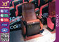 Chaises au plancher de salle de cinéma de cuir de film de jambes en acier avec le support de boissons fournisseur