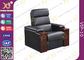 Les sièges noirs de cinéma du cuir VIP de magasin avec la puissance reposent sofa facultatif de Home Theater fournisseur