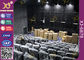Chaises en similicuir de théâtre de cinéma de couleur de fibre micro doubles dans le grand accoudoir en plastique fournisseur