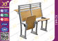 Bureau en aluminium et chaise de salle de classe de Mounded de plancher de cadre réglés pour des étudiants avec le filet de livre fournisseur