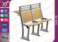 Bureau en aluminium et chaise de salle de classe de Mounded de plancher de cadre réglés pour des étudiants avec le filet de livre fournisseur