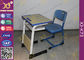 Bureau simple et double en bois d'étudiant et cadre en acier réglé de chaise fournisseur